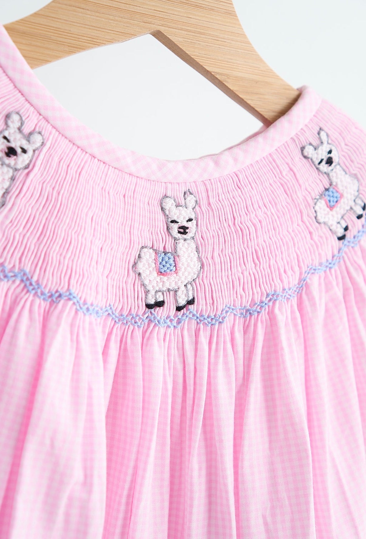 Pink Alpaca Hand Smock