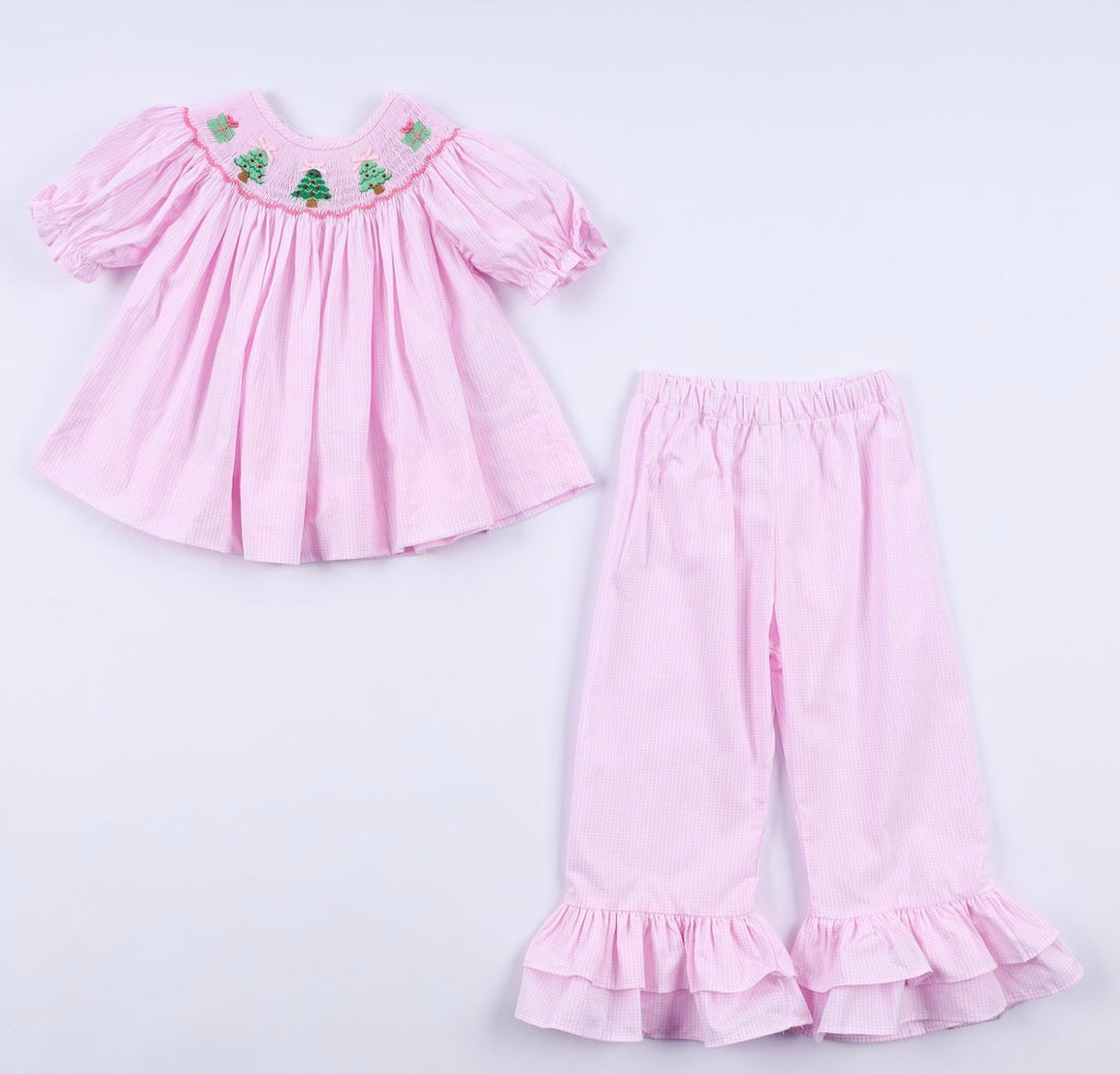 Pink Christmas Wishes Pant Set