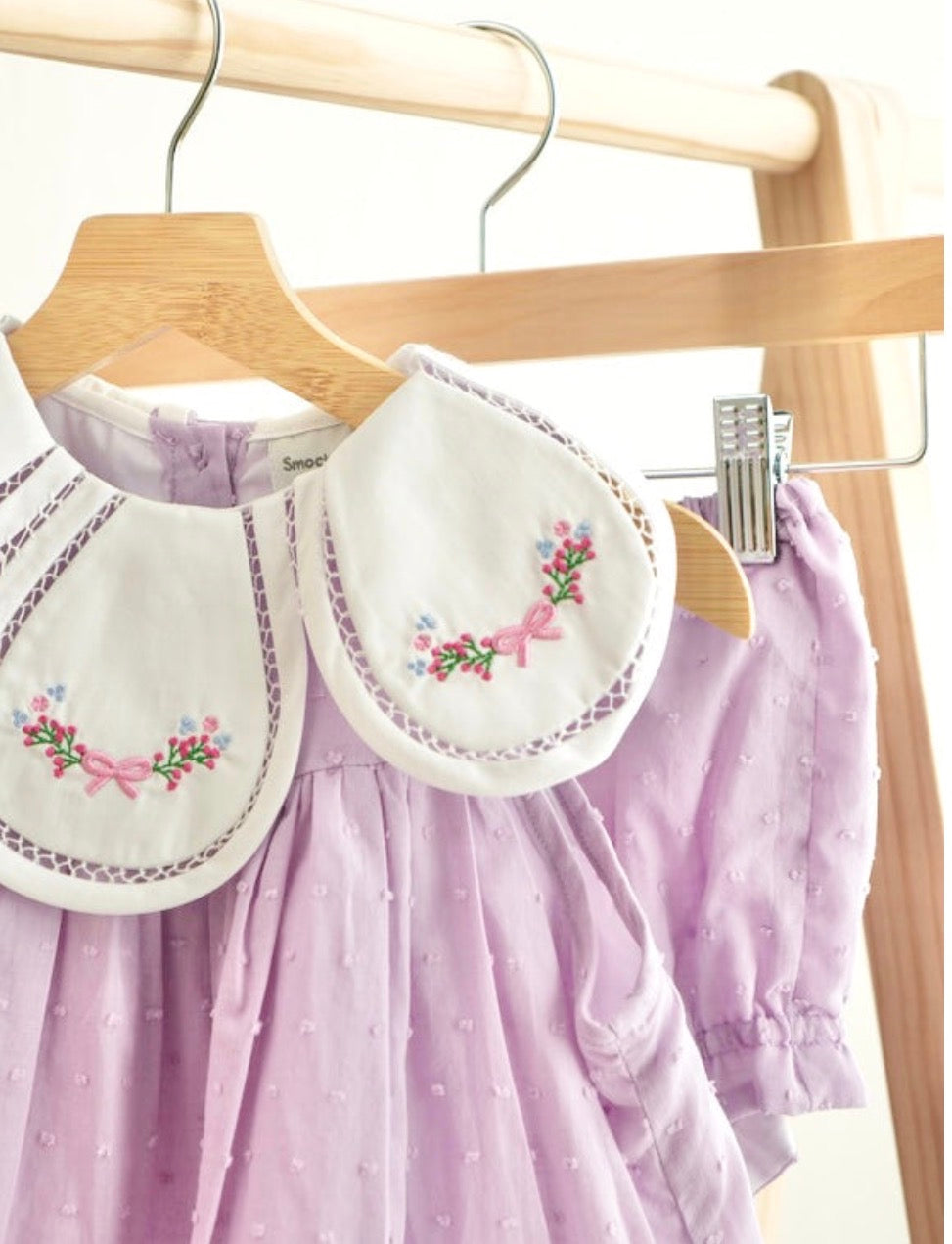 Lavender Petal Collar Bloomer Set